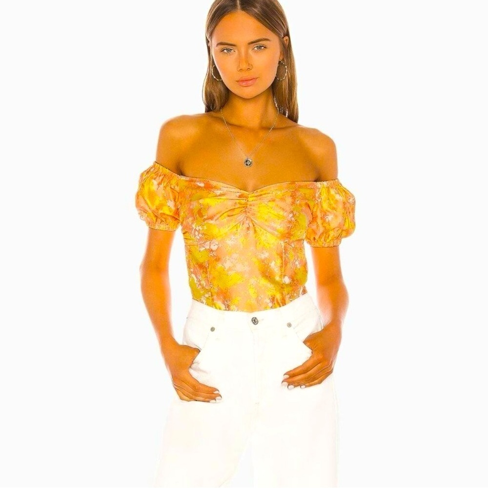 NWOT REVOLVE SONG OF STYLE Clementine Top Sunset Pink L